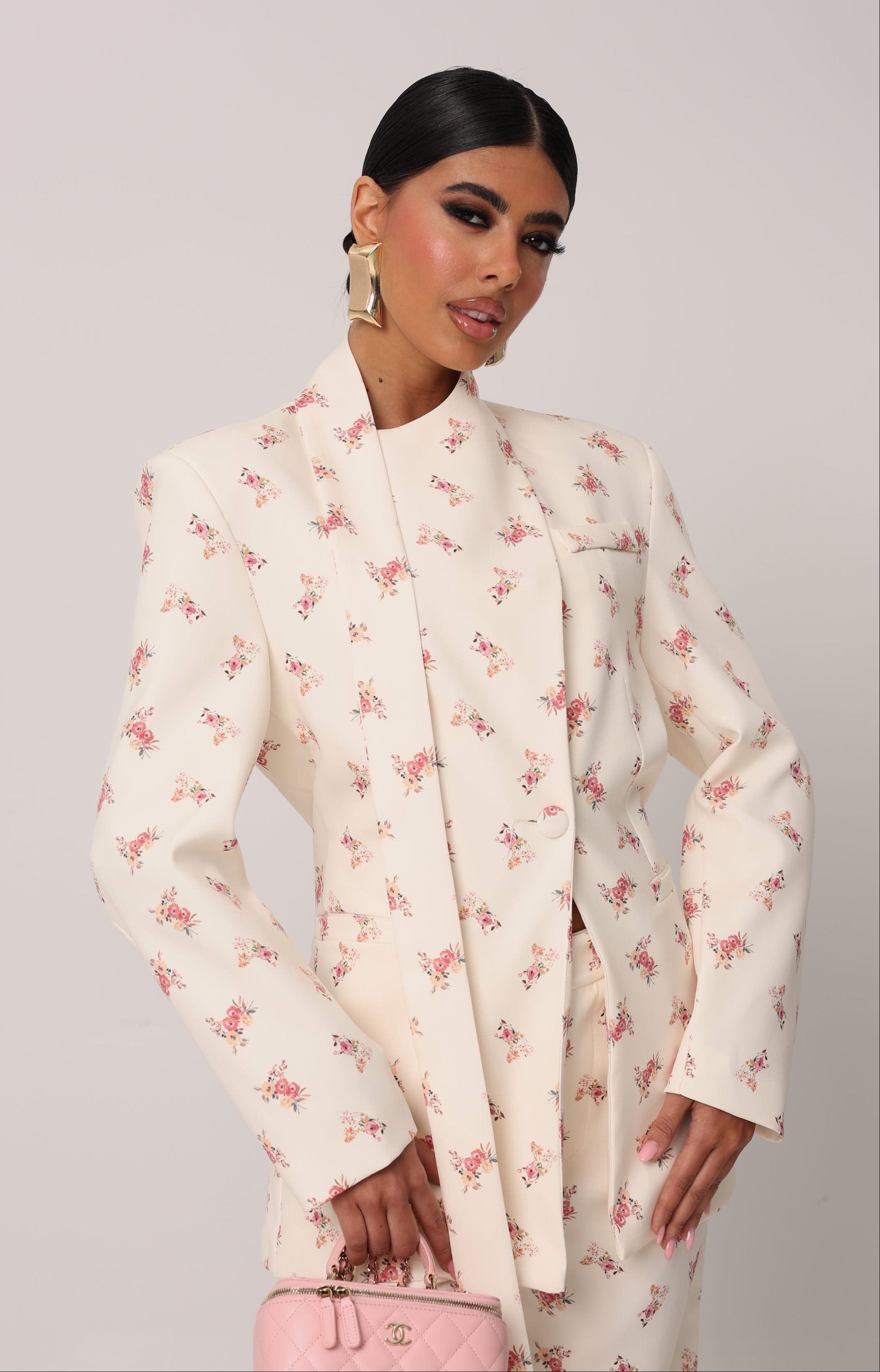BLAZER FIORATO LILA CREMA BY LUMINA
