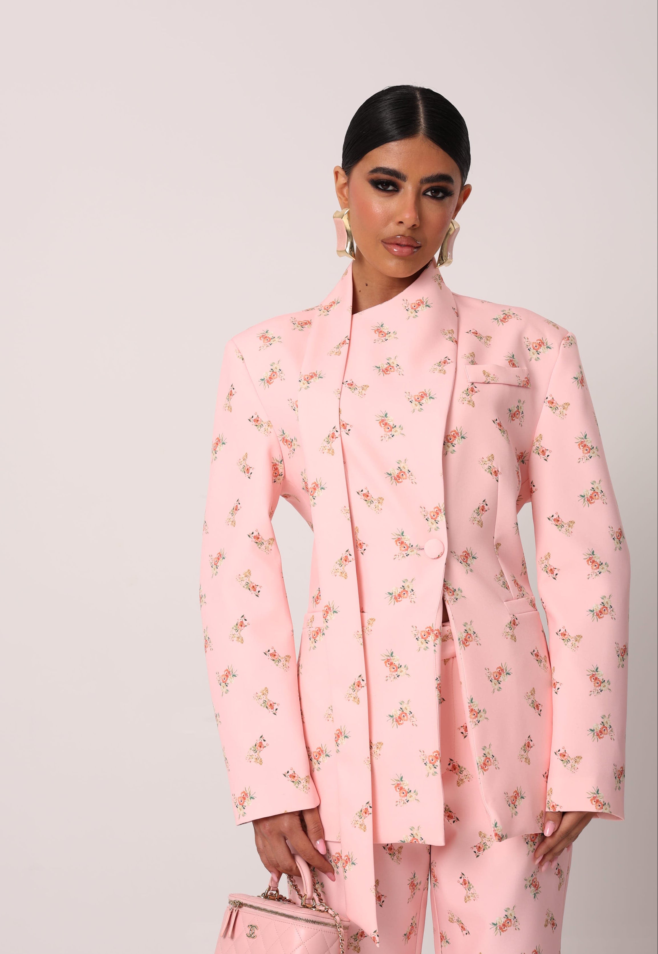 BLAZER FIORATO LILA ROSA BY LUMINA