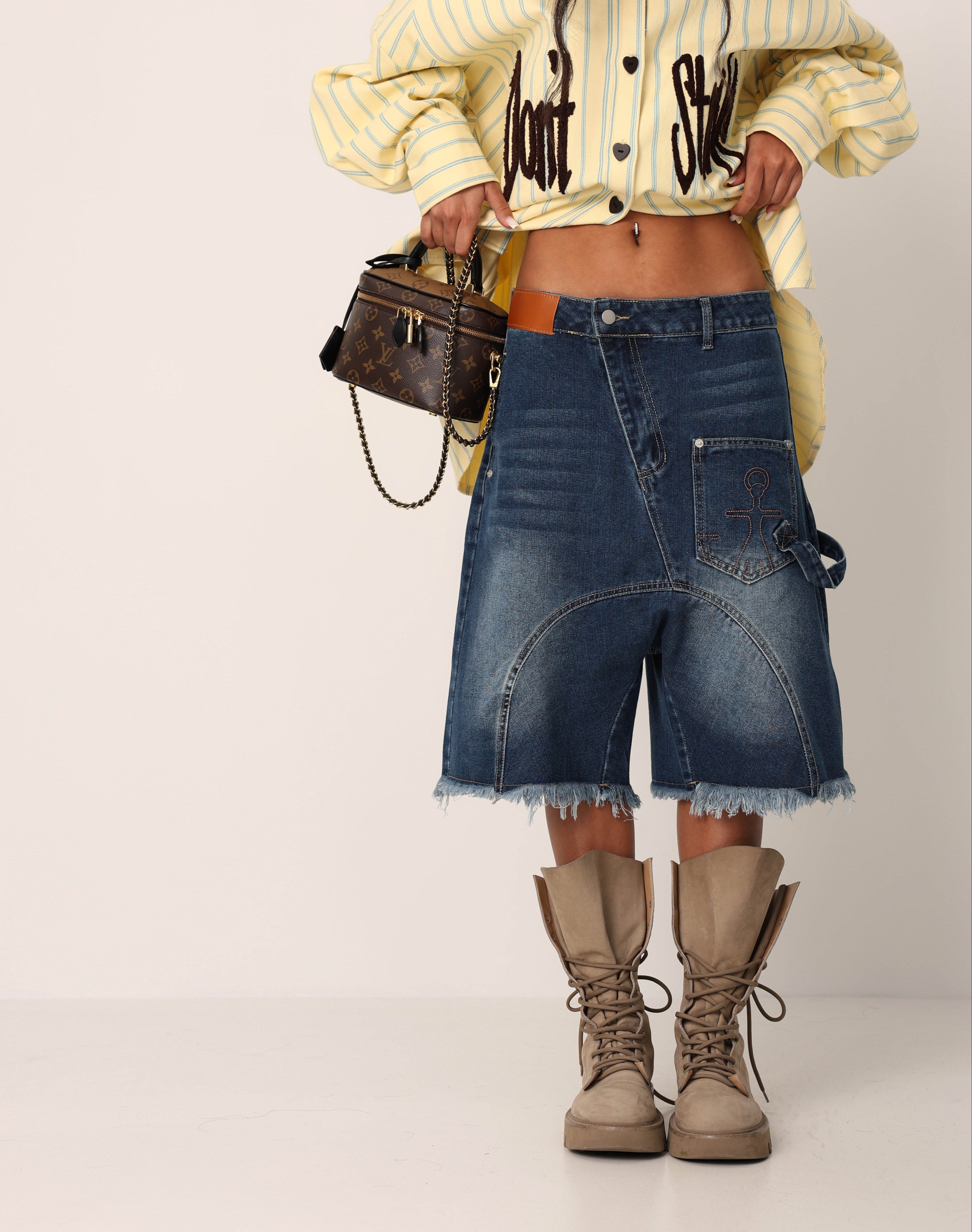 BERMUDA ARISA DENIM SCURO