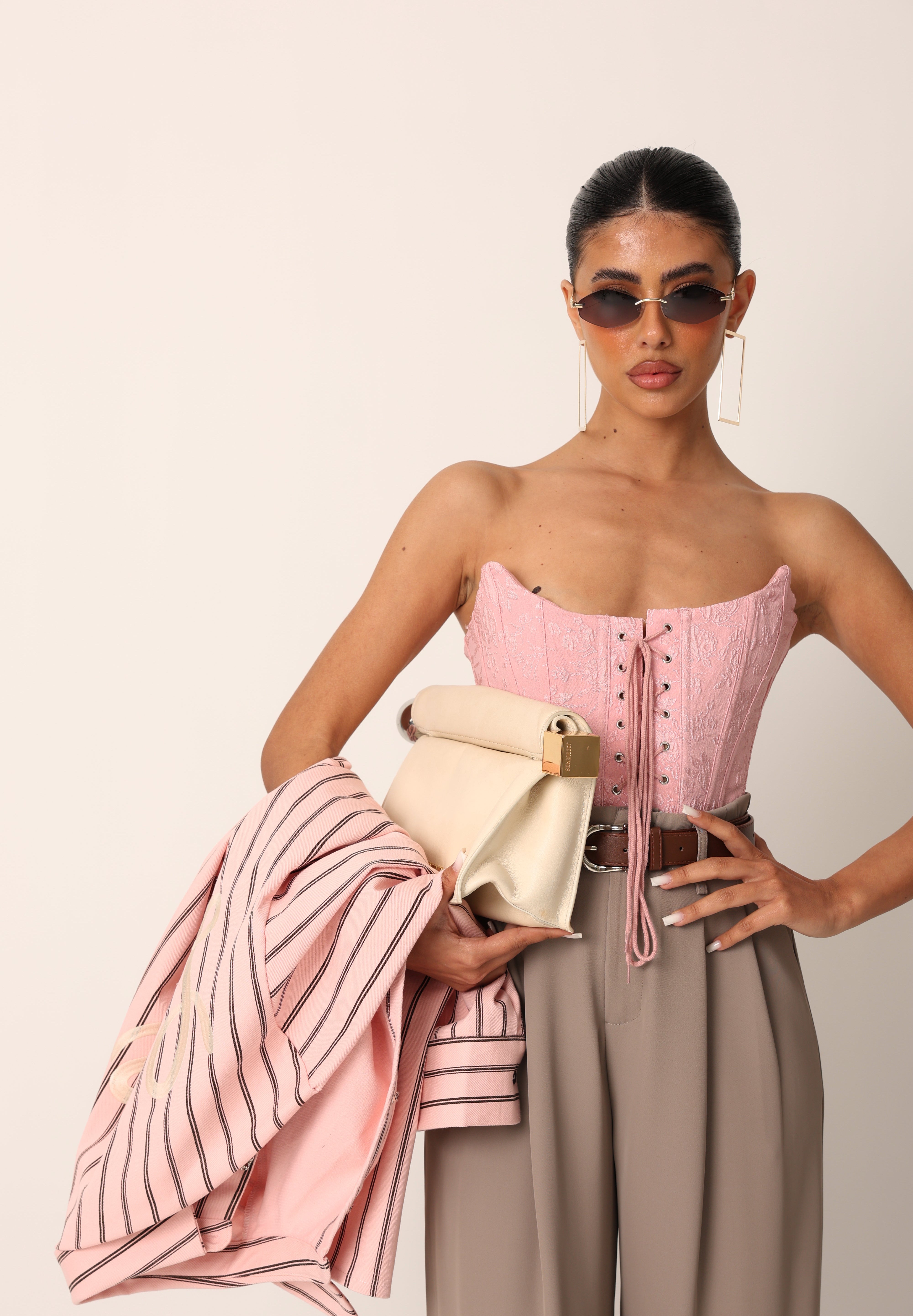 CORSETTO STRINGHE NIKA ROSA