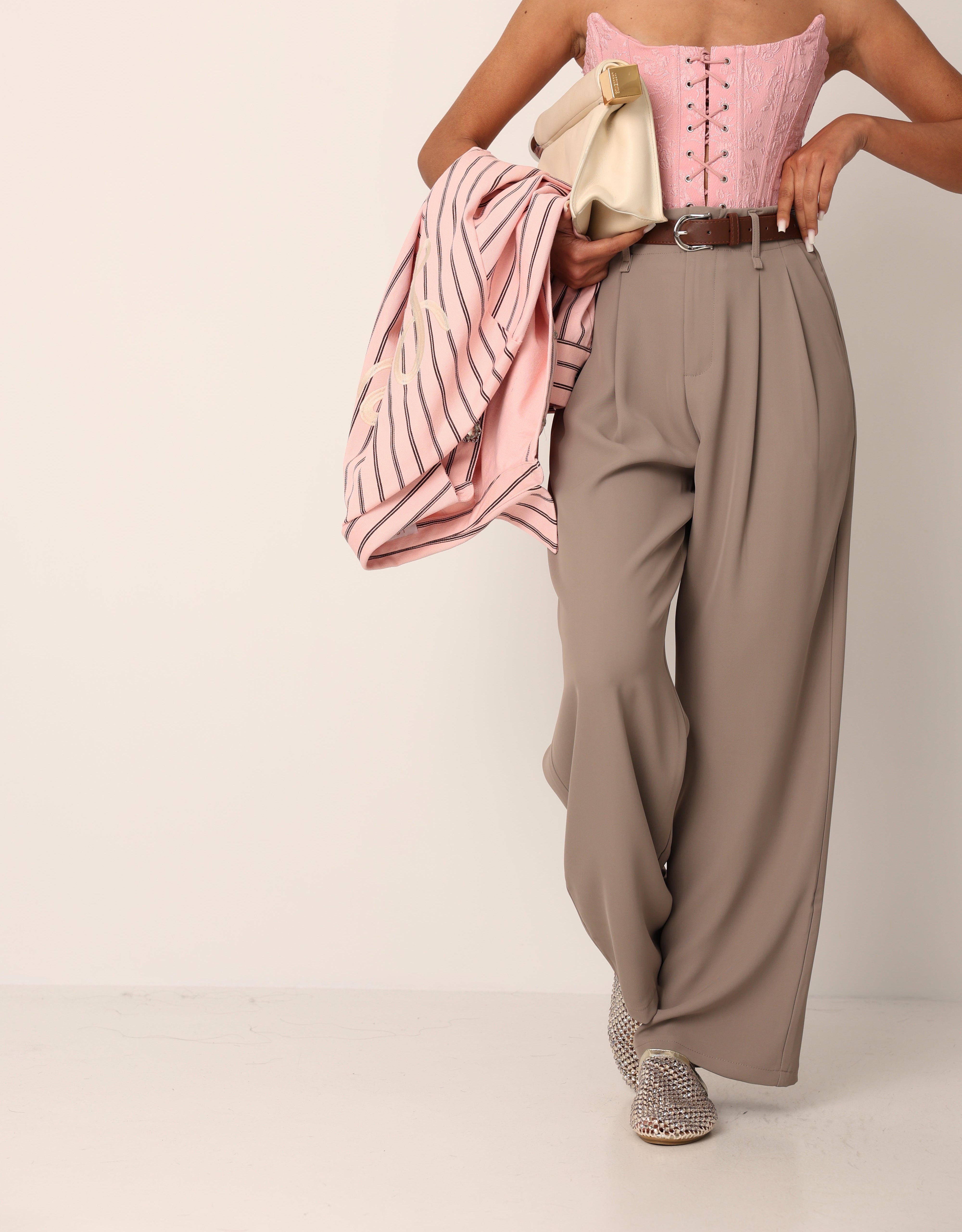 PANTALONI PALAZZO NERISSA FANGO