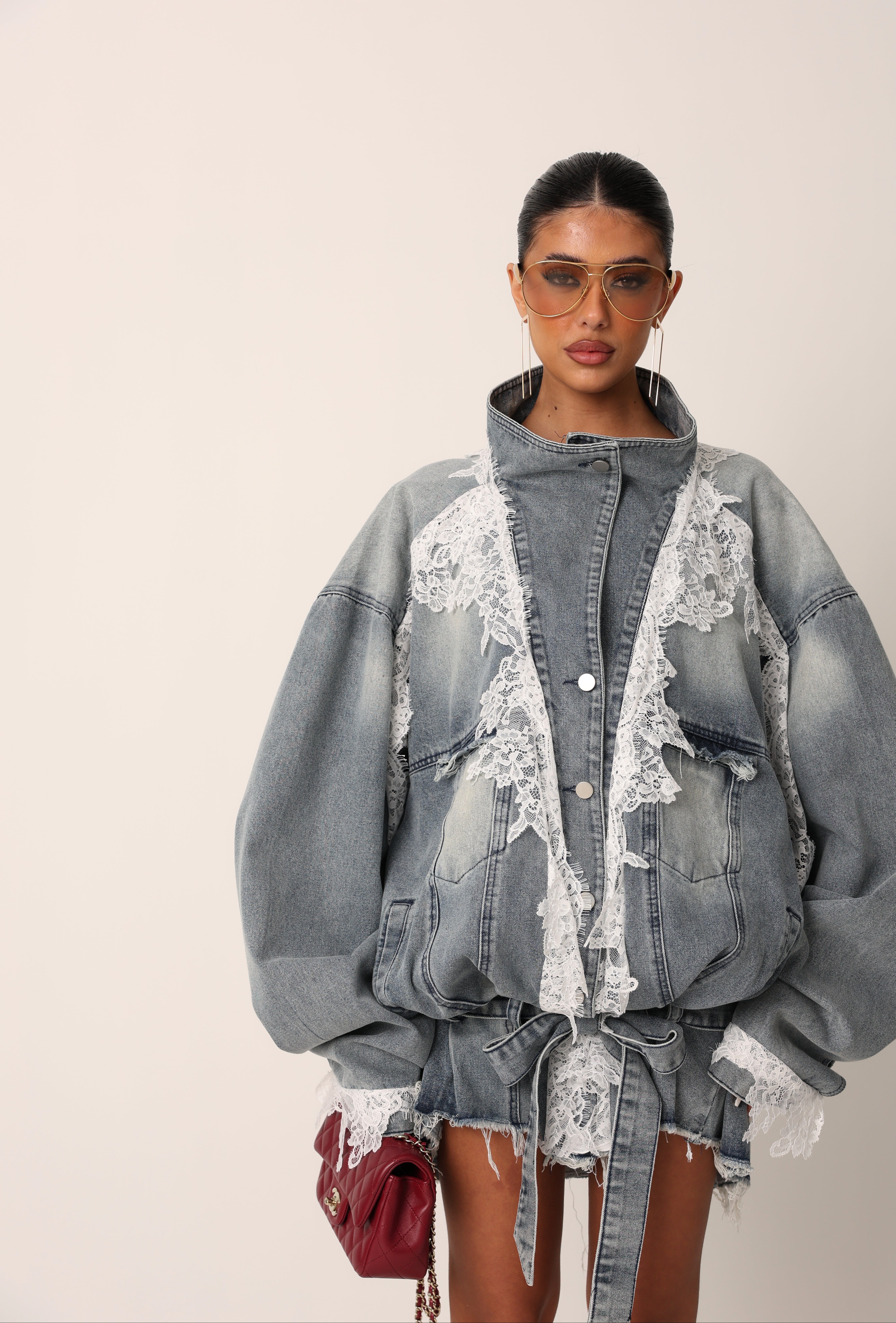 GIACCA PIZZO MADISON DENIM