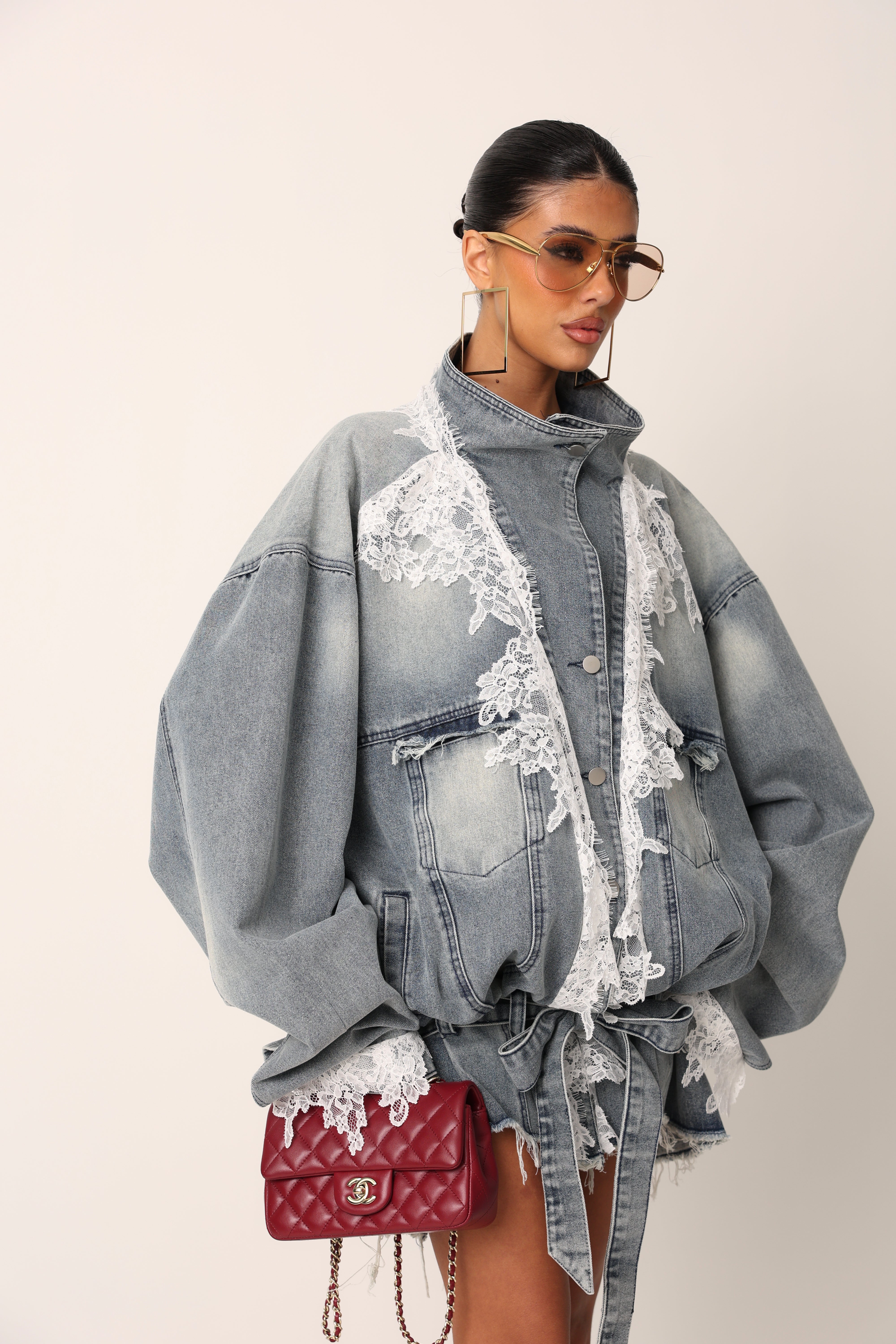 GIACCA PIZZO MADISON DENIM