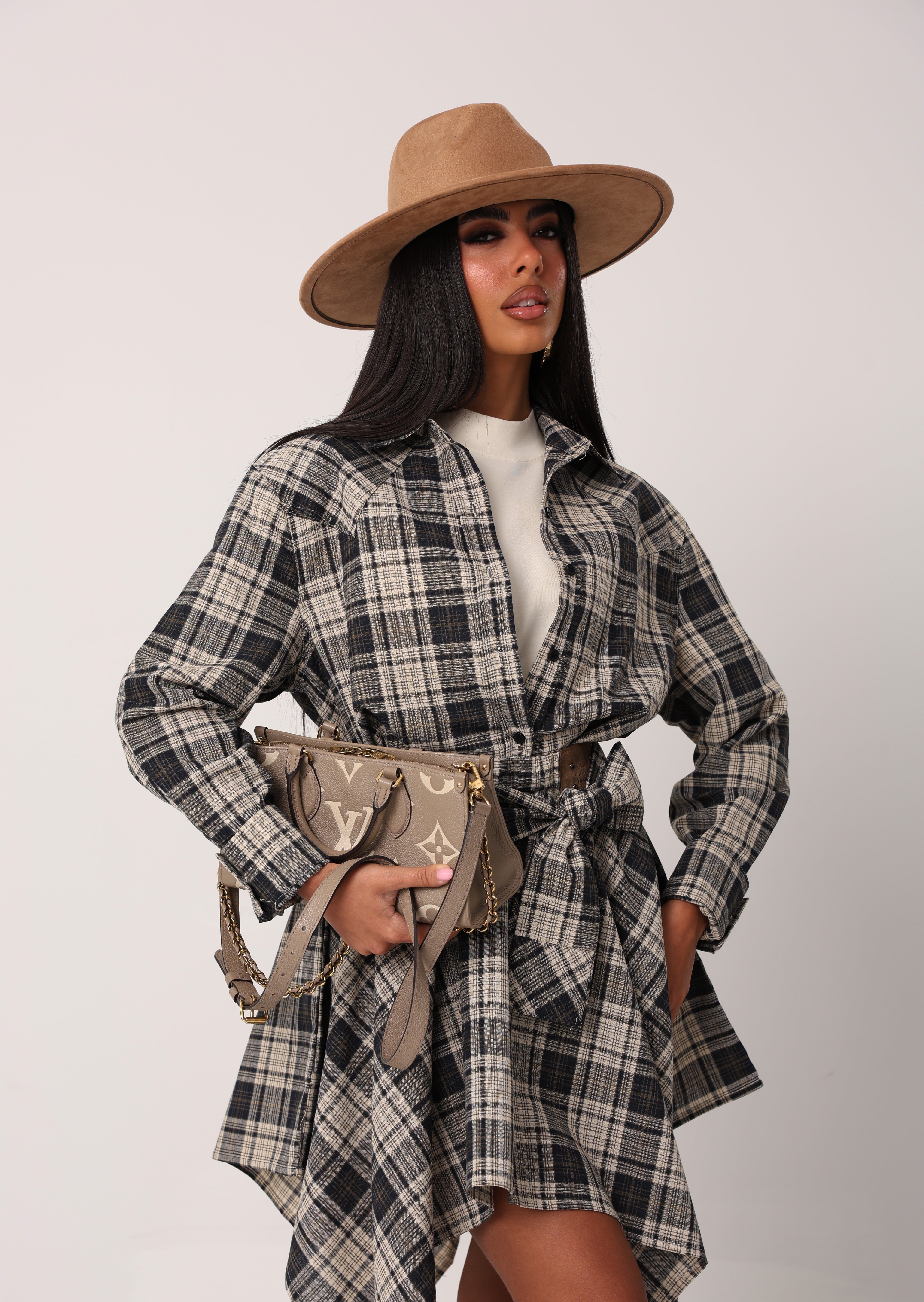 CAMICIA TARTAN MERLIN BLU/BEIGE