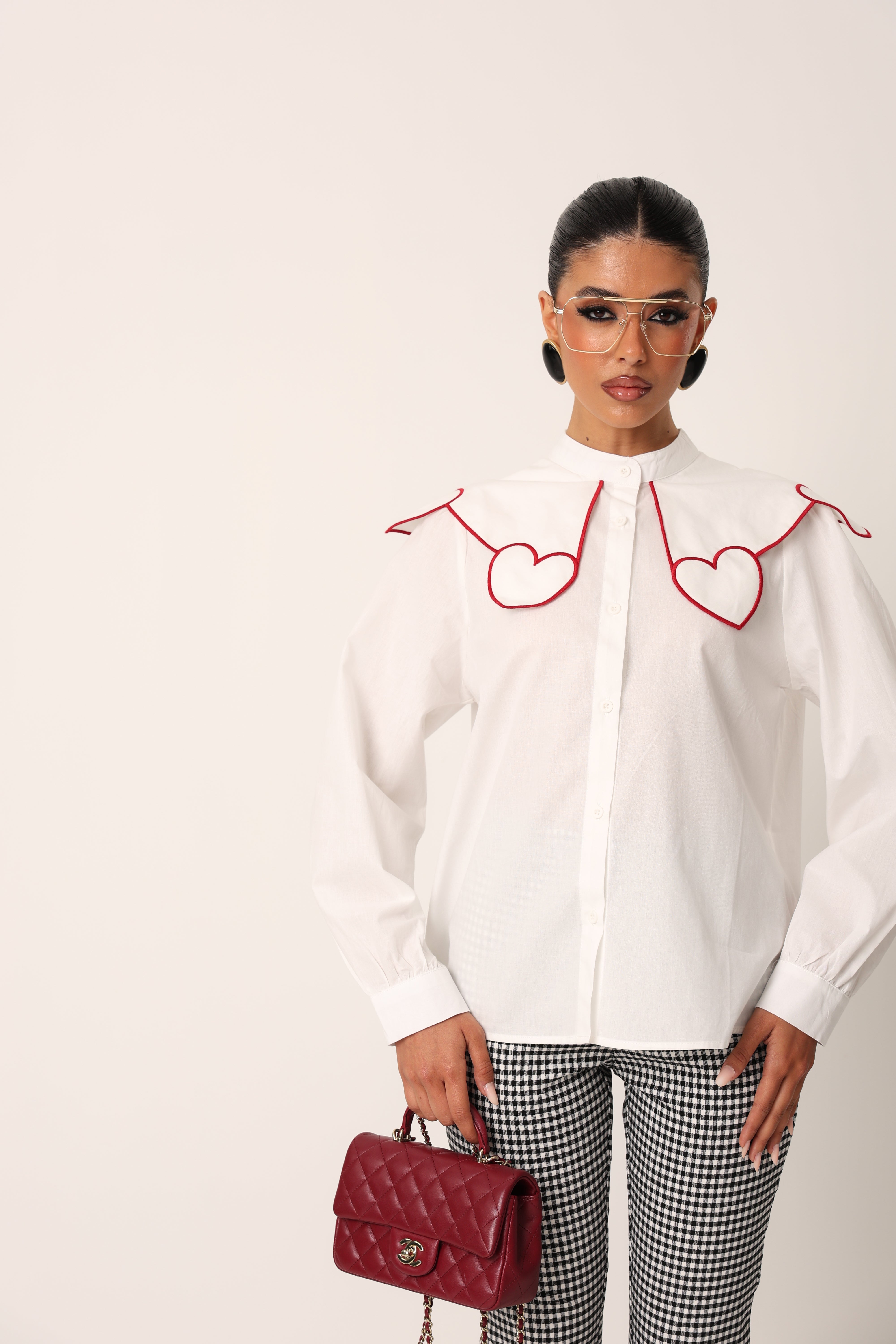 CAMICIA CUORI GINNY BIANCA
