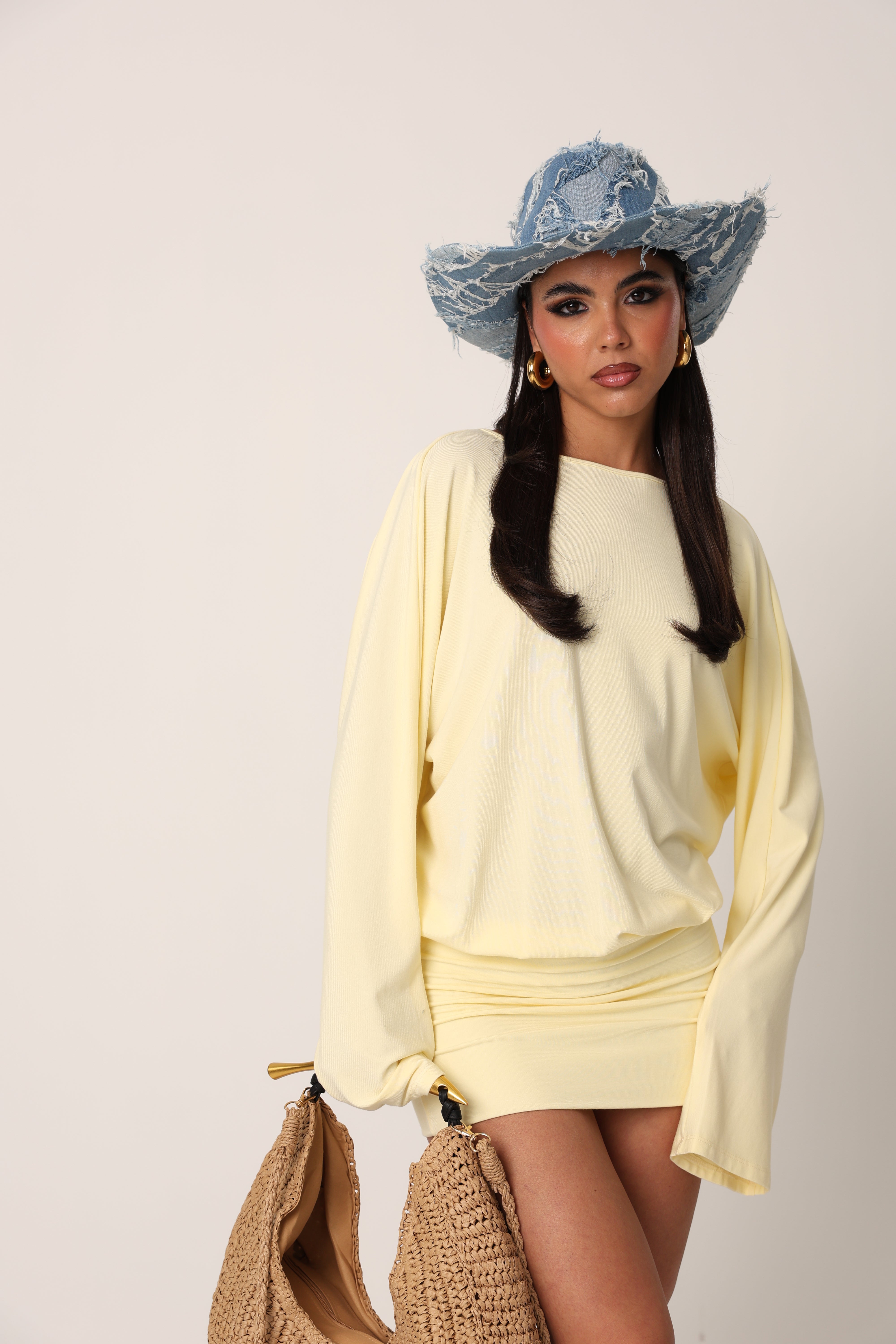 VESTITO CORTO TRACY GIALLO
