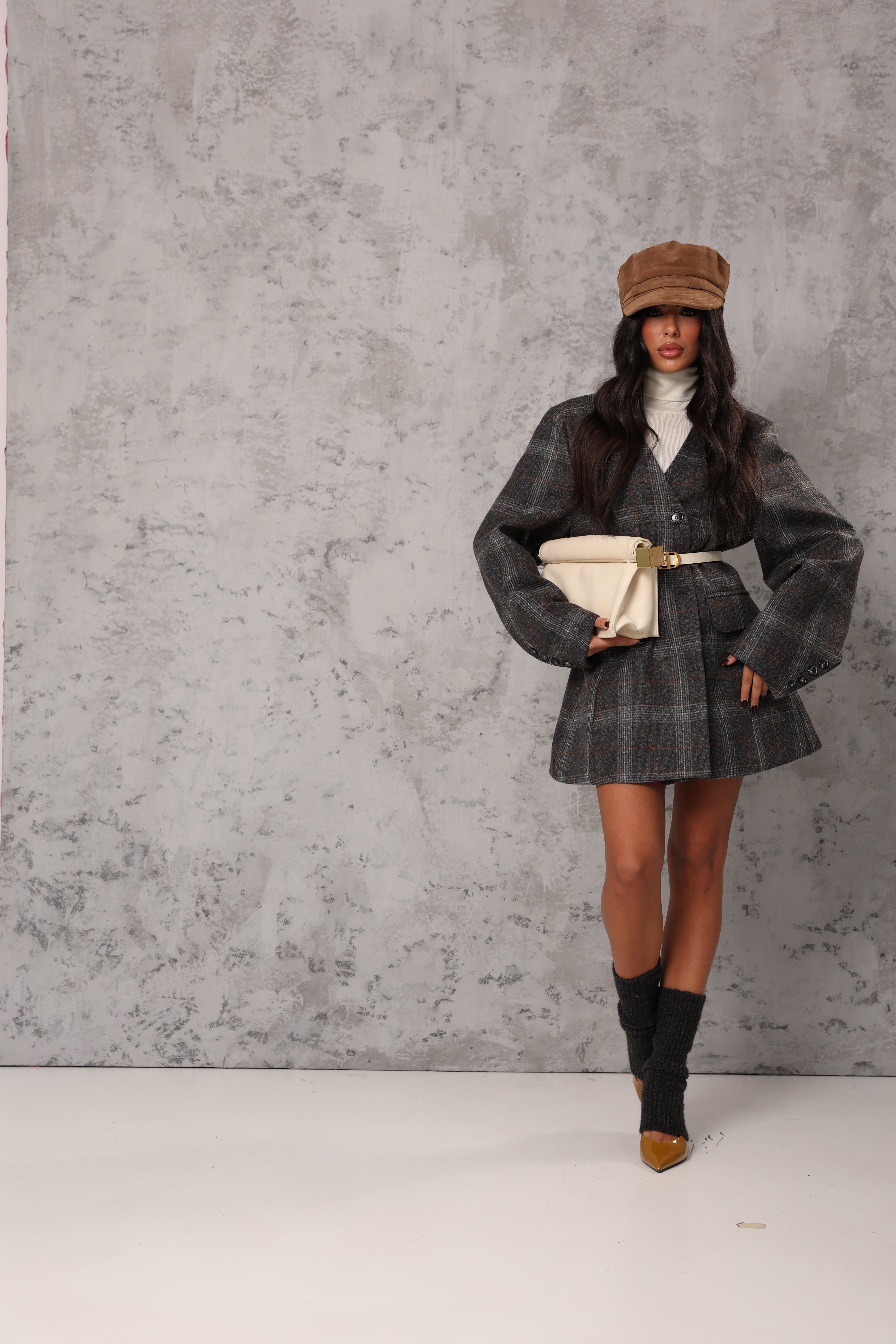 VESTITO TARTAN ROBBY GRIGIO