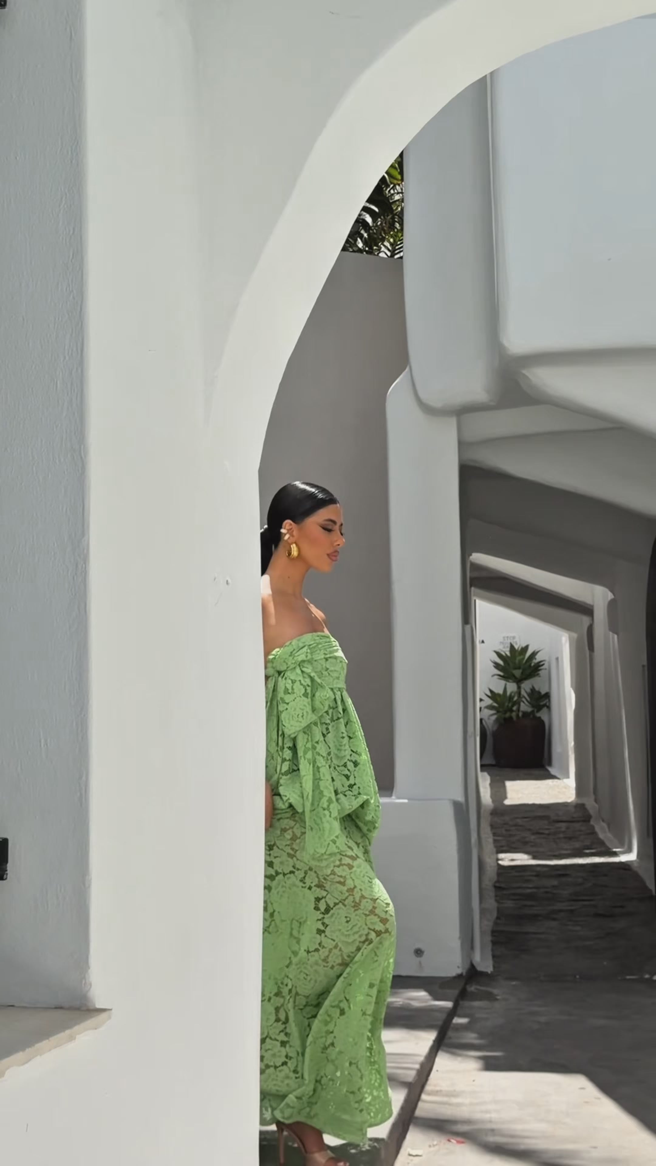 VESTITO PIZZO ELEANNA VERDE BY MARZIA MANGO