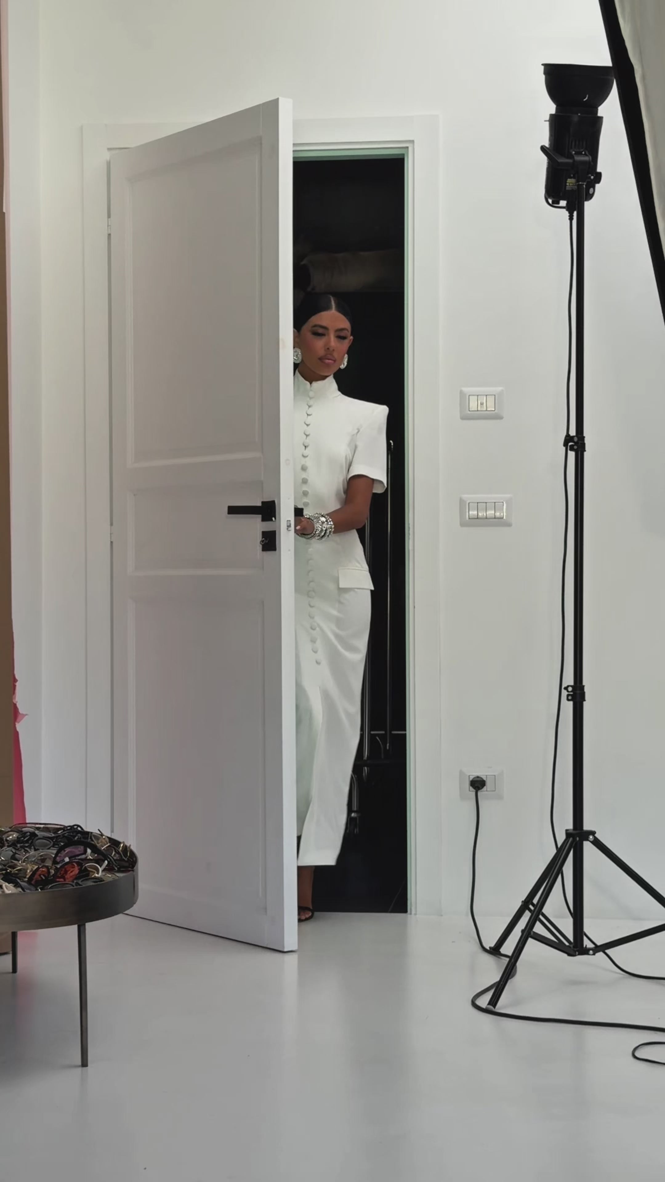 KASTRO WHITE BUTTON DRESS BY MARZIA MANGO
